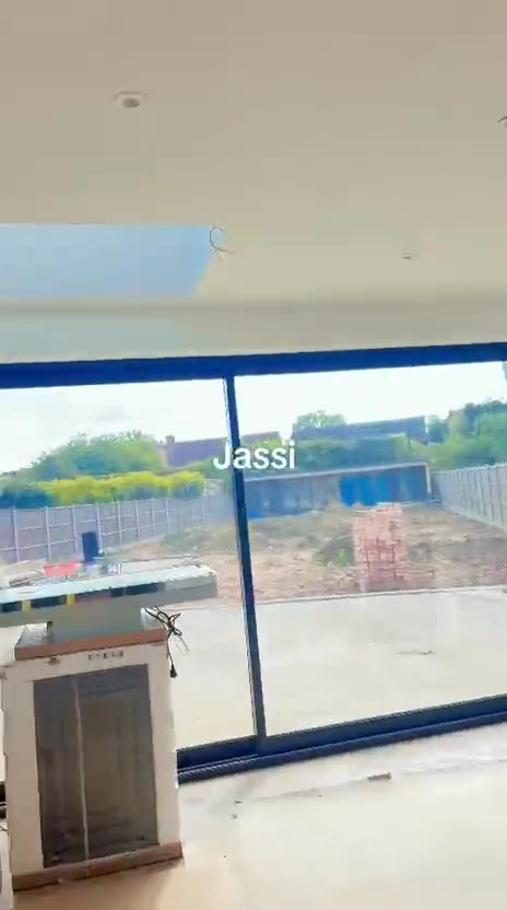 Finished house extension with large sliding doors in Slough